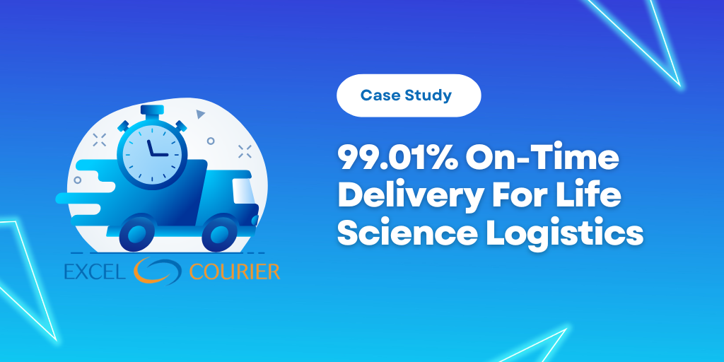 graphic of speeding truck with clock for case study title