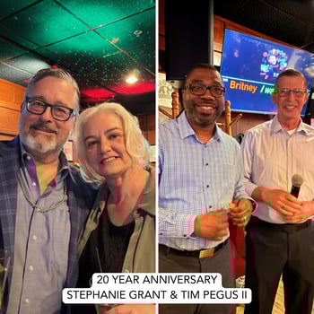 20 years - Stephanie with Chris, Tim with Steve