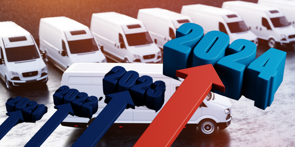 Vans with upward trend arrows through 2024