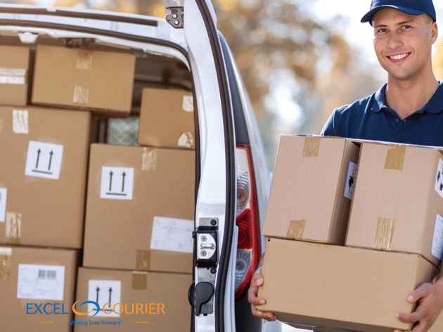 Courier carrying small packages