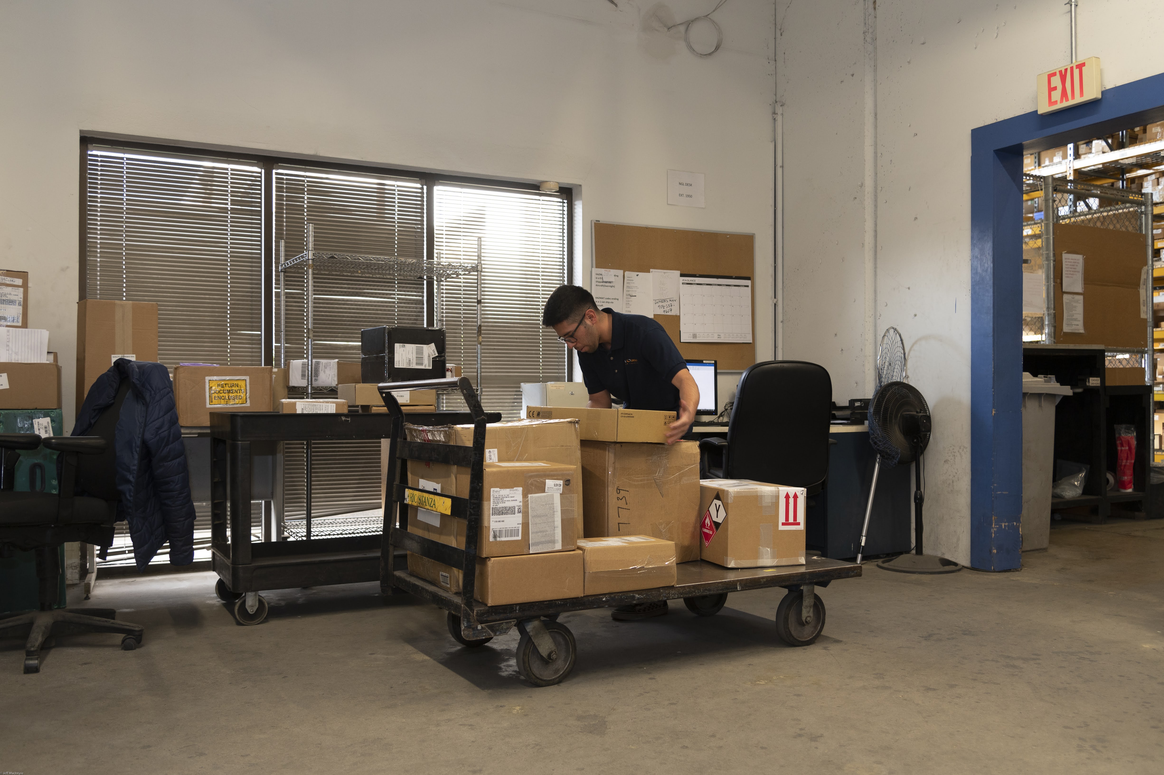 Getting boxes ready for shipment